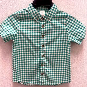 Eleanor Rose 💚 Green Check Button Down 👕